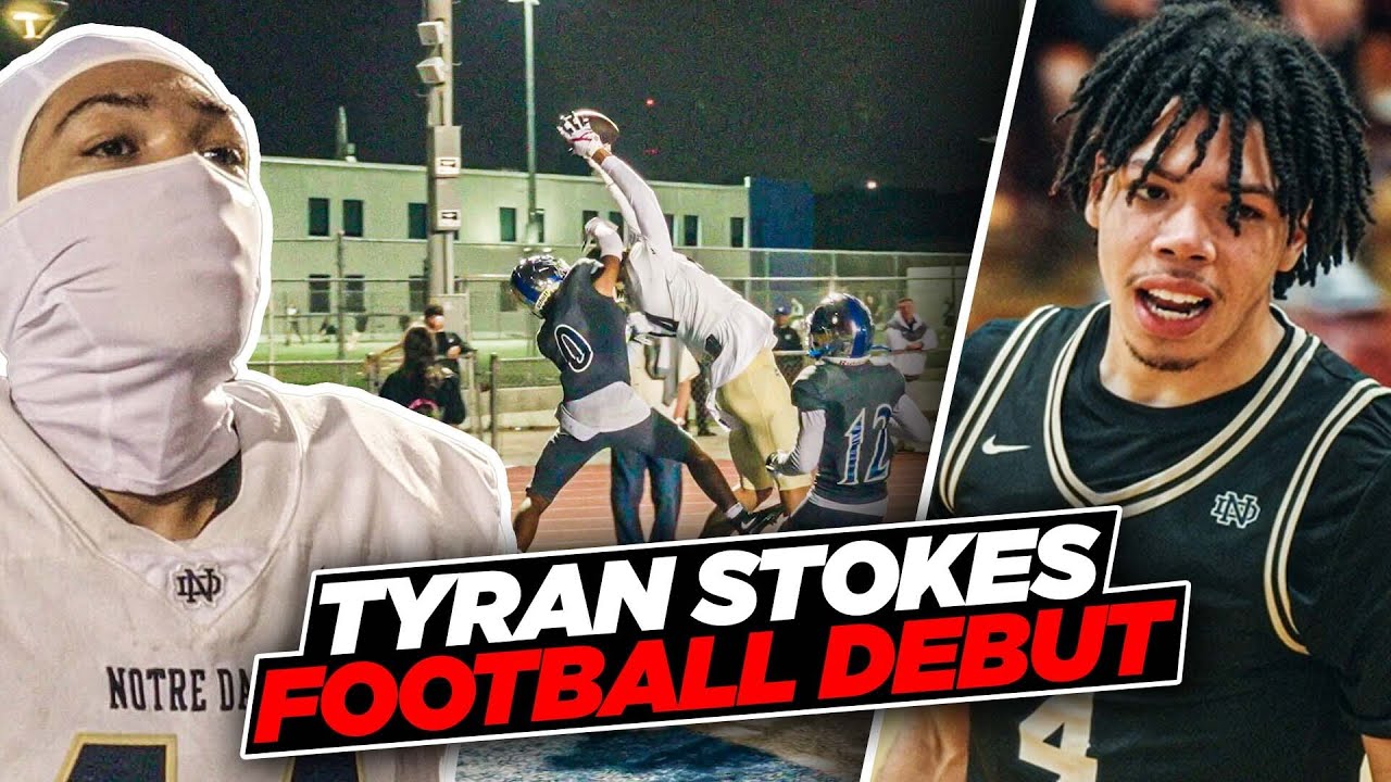 No. 1 Ranked Basketball Player Tyran Stokes TURNS Up In His Football Debut!