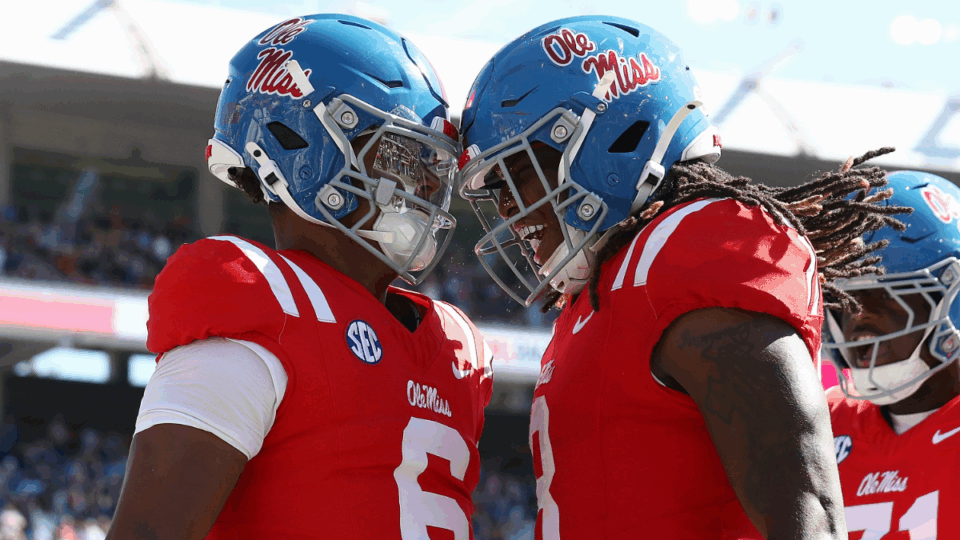 Trinidad Chambliss and Dae'Quan Wright Ole Miss Rebels