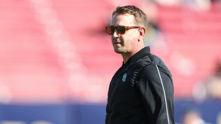 Head coach Eric Morris of the North Texas Mean Green looks on prior to the SERVPRO First Responder Bowl against the Texas State Bobcats at Gerald J. Ford Stadium on January 03, 2025 in Dallas, Texas.
