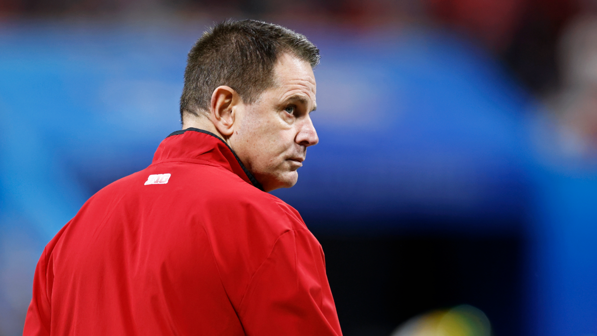 Indiana Hoosiers head coach Curt Cignetti looks on prior to the College Football Playoff Semifinal at the Chick-fil-A Peach Bowl against the Oregon Ducks on January 09, 2026 at Mercedes-Benz Stadium in Atlanta, Georgia.