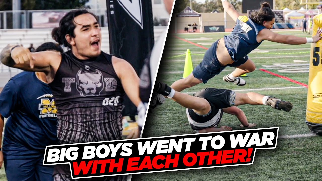 1-on-1 Trenches WAR Was EPIC! Elite Linemen Went At Each Others HEADS!
