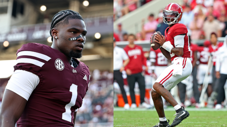 ncaa college football kamario taylor mississippi state bulldogs keelon russell alabama crimson tide split photo 2026