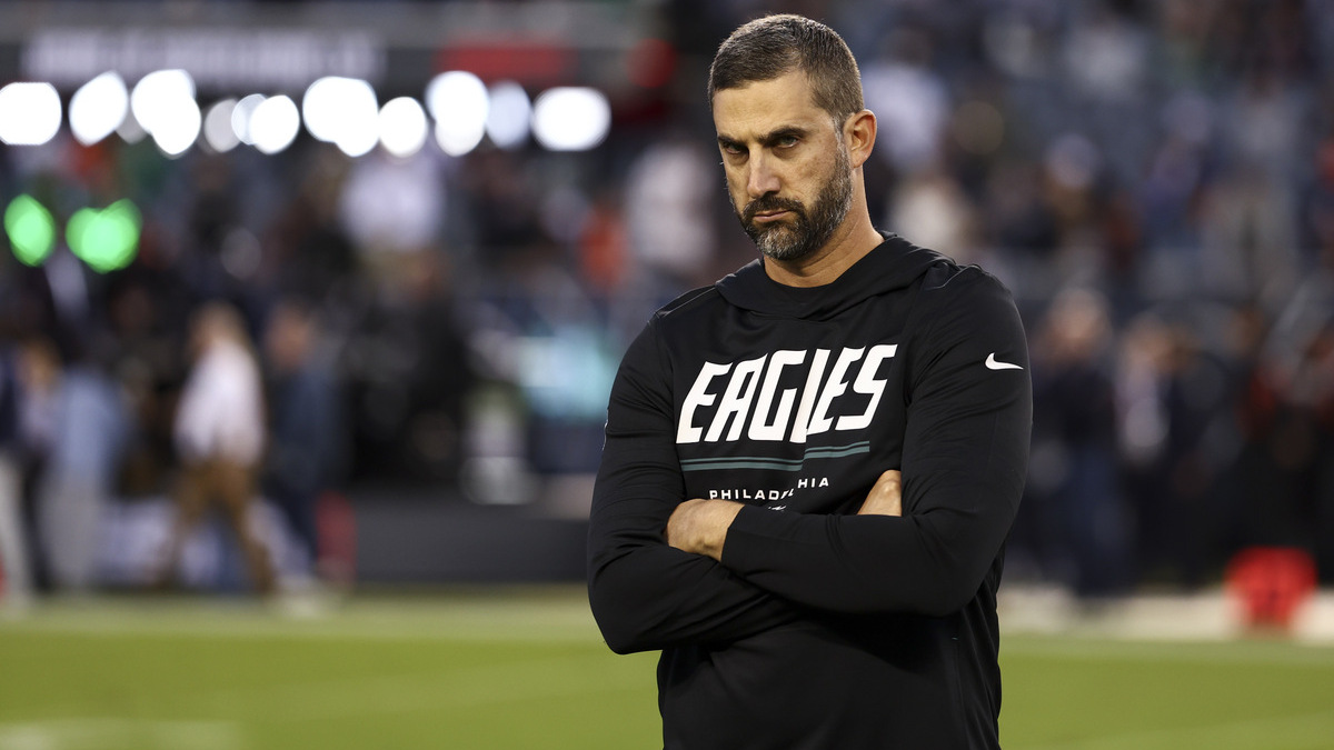 Head Coach Nick Sirianni of the Philadelphia Eagles stands on the field prior to an NFL football game against the Chicago Bears at Soldier Field on September 28, 2026 in Chicago, Illinois.